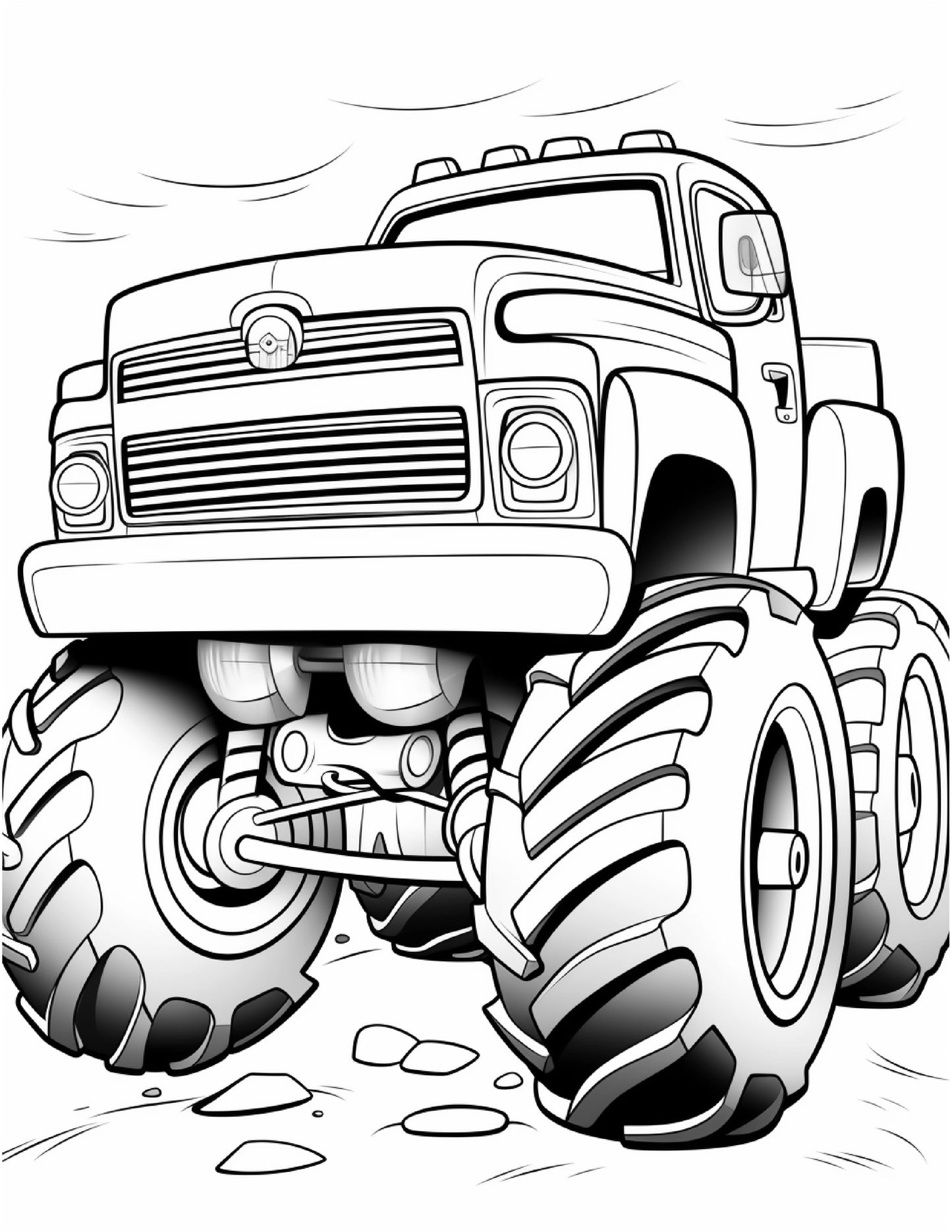 Moster Jam - 100 Pagine da Colorare