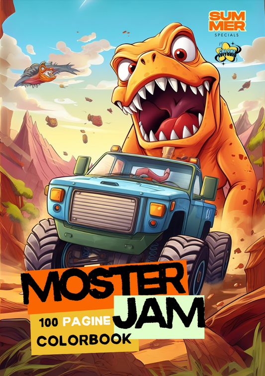 Moster Jam - 100 Pagine da Colorare